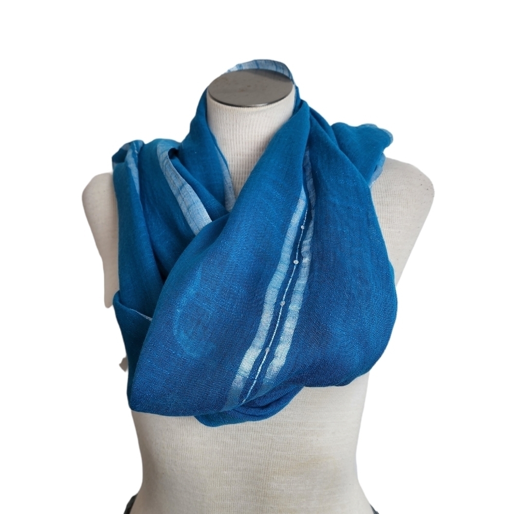 Turquoise Vertical Striped Gem Women's Wrap